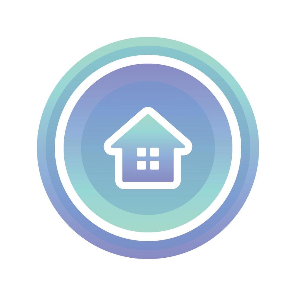 home coin gradient logo design template icon vector