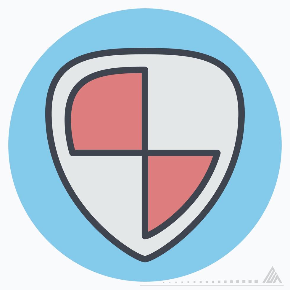 icon security color mate style vector